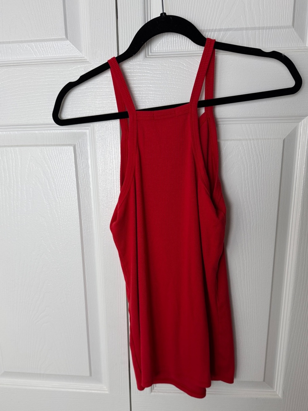Heart Hips Red Ribbed Tank Top - Picture 4 of 4